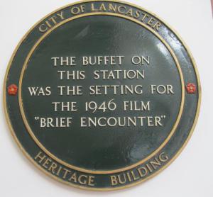 Brief Encounter plaque at  Carnforth  Station