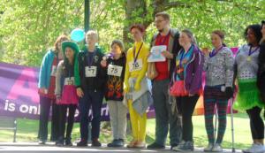 Participants in fund raising event